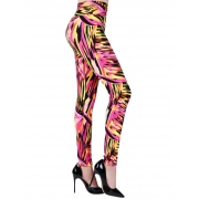 SATINIOR Soft Printed Leggings 80s Style Neon Leggings Pants with Assorted Designs for Women and Girls (L-XL, Color 1)