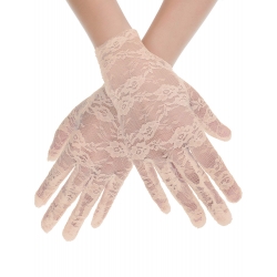 SATINIOR Women Elegant Short Lace Gloves Courtesy Summer Gloves for Wedding Dinner Parties