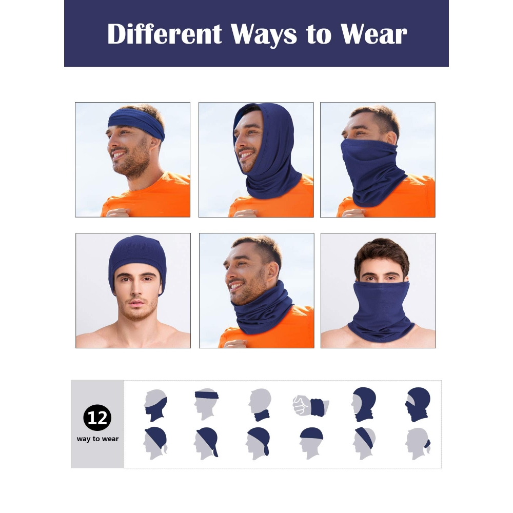 SATINIOR 8 Pieces Summer UV Protection Face Coverings Mens Cooling Neck ...